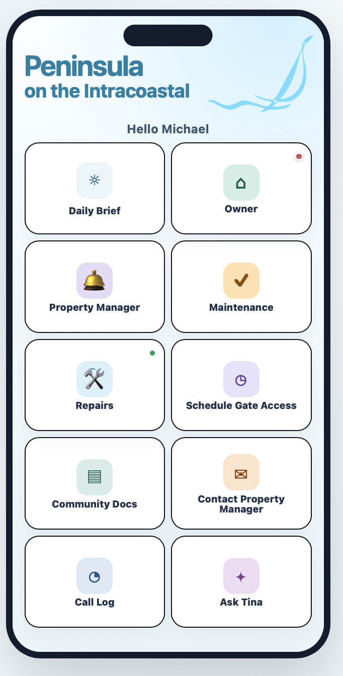 Preview of the Tina App